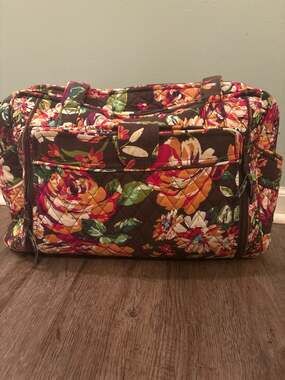 Vera Bradley Ultimate Diaper Baby Bag in English Rose with Changing Pad